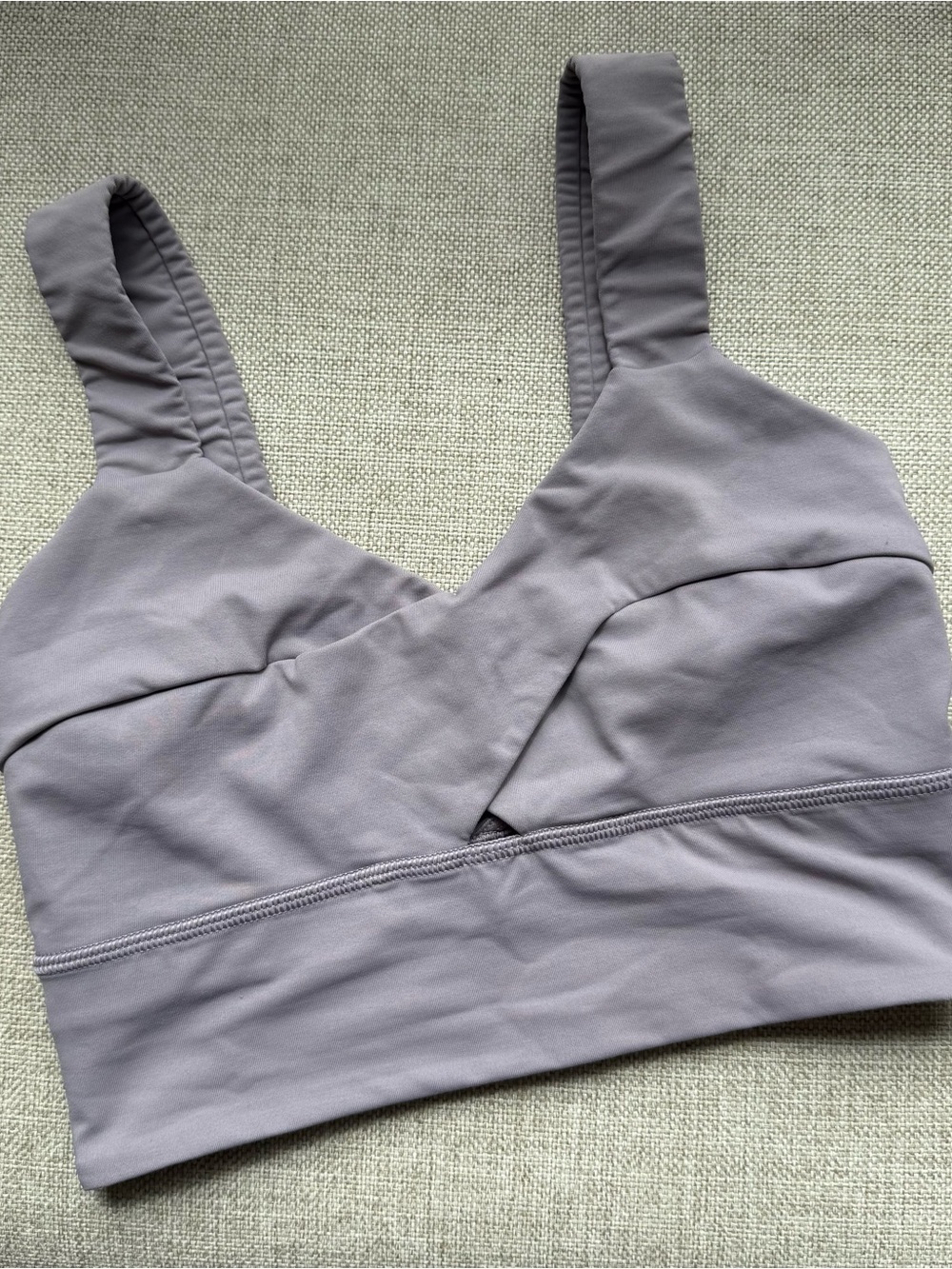 Lululemon cross front Bralette in Lavender Gray